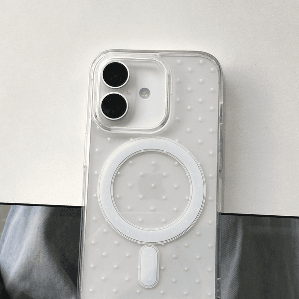 주문제작 / White Dot Clear Case