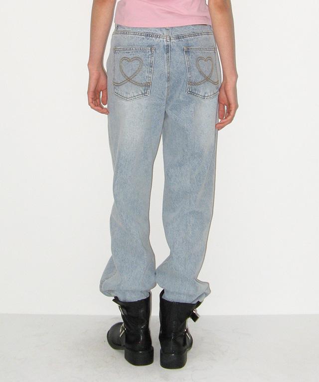 SIDE LINE STRAIGHT DENIM LIGHT BLUE