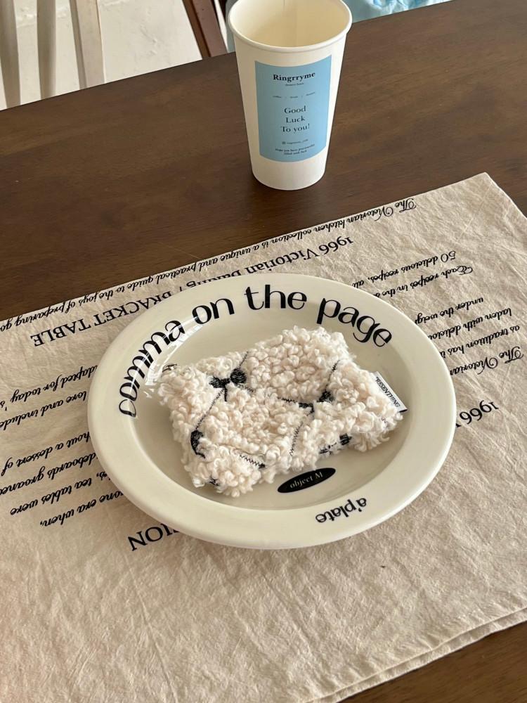 리본 자수 핸드메이드 파우치 카드지갑