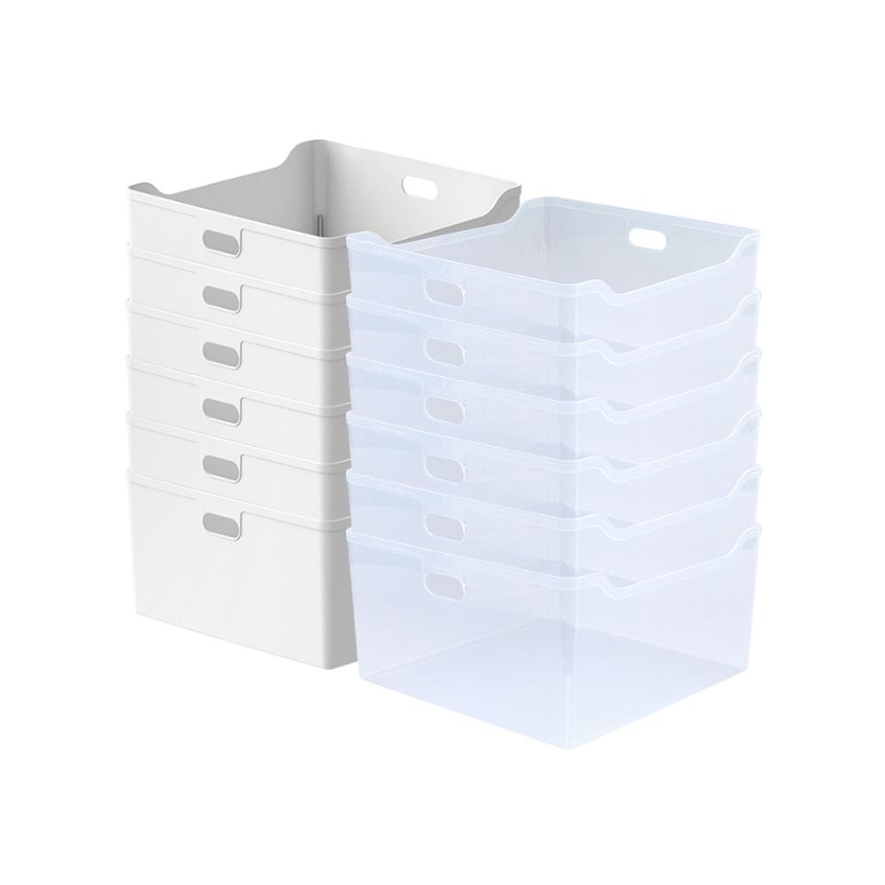 하프트레이특대 6개세트_투명/화이트