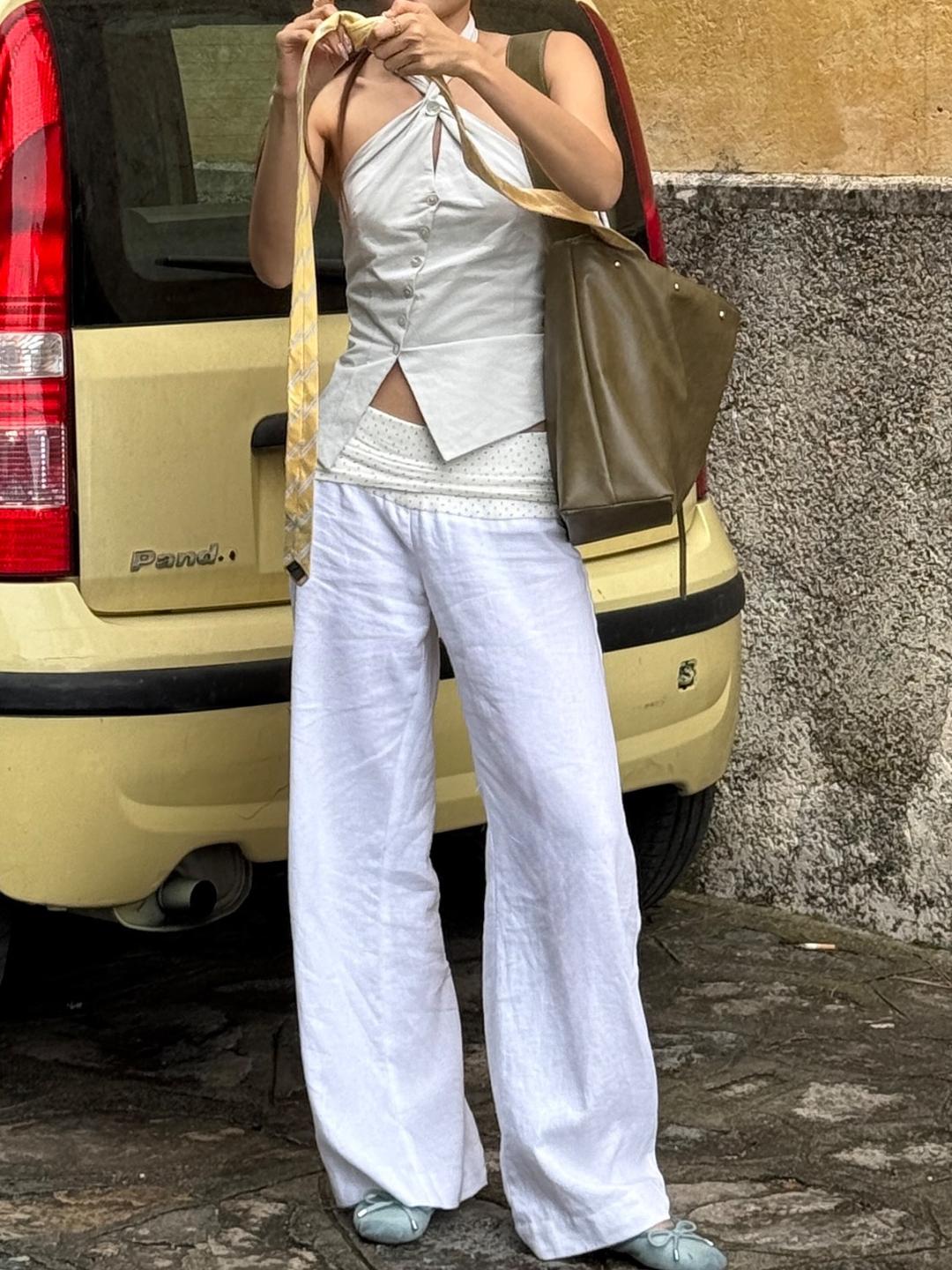 Breezy Linen Pants (White)