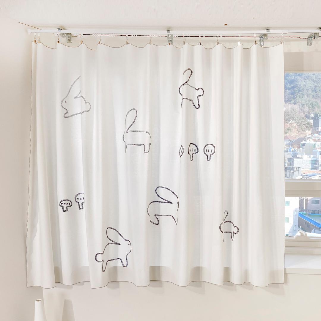 아우브 모모 가로형 커튼