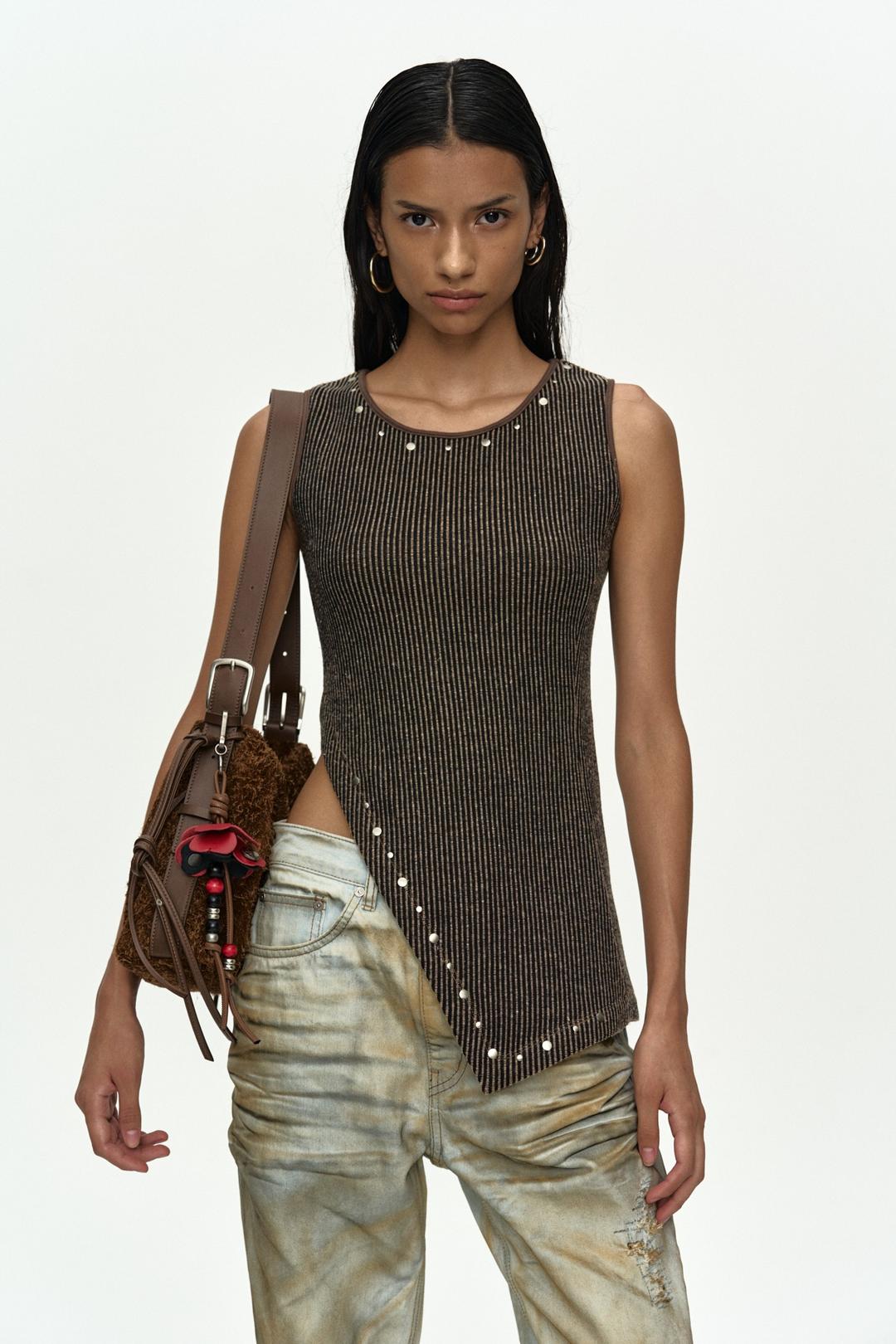 HOT-FIX TANK TOP atb1504w(BEIGE)