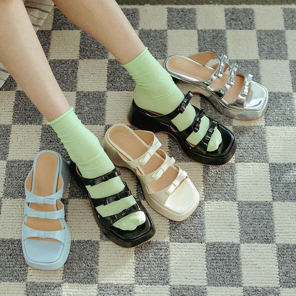 csy542 ribbon platform mule _ 4colors