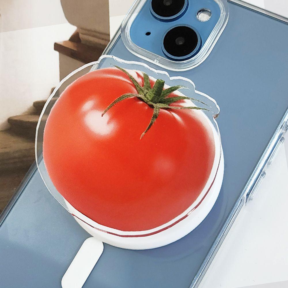 귀여운 아크릴 맥세이프 화이트 그립 톡홀더 아이폰 자석 탈부착 토마토