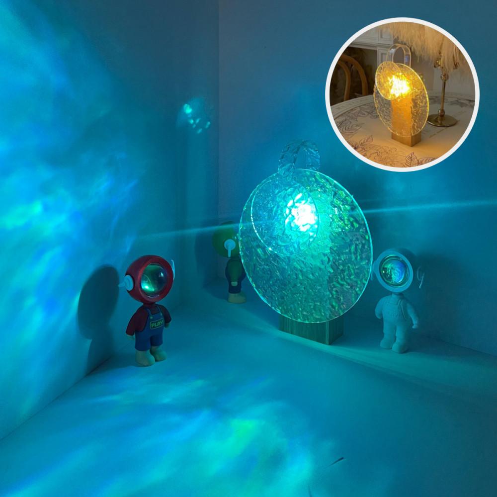 윤슬 파도 오로라 무드등 회전 물결 무선충전 아이방 인테리어 조명