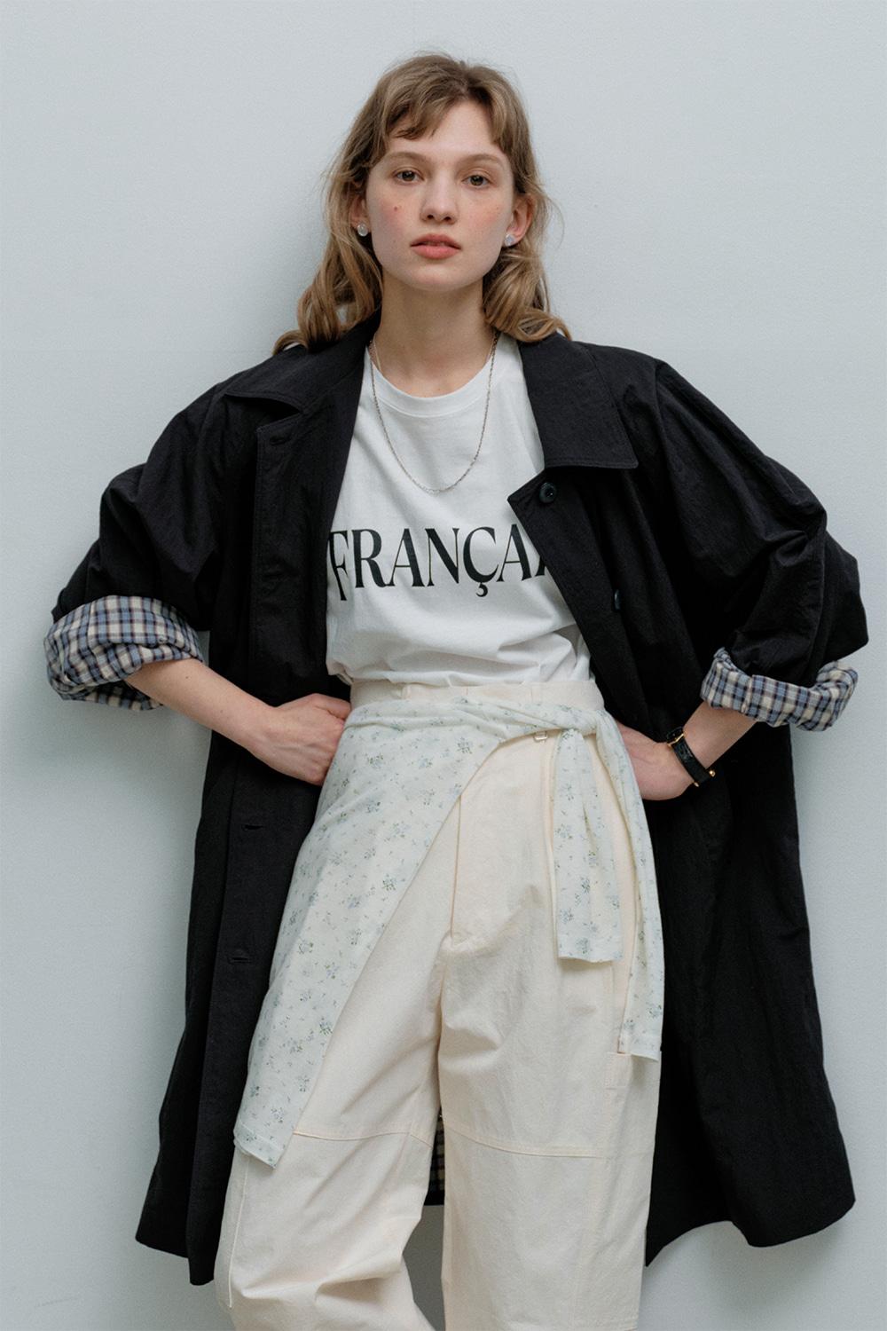 4th. Powder Trench Coat (black)