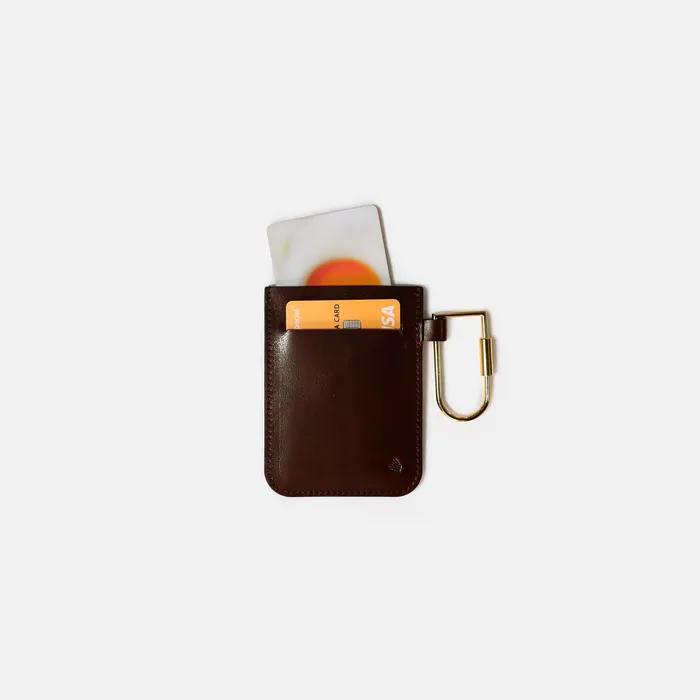 cone flat card holder vertical dark brown