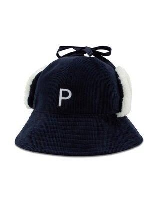 CORDUROY 2-WAY EARFLAP BUCKET HAT_Navy