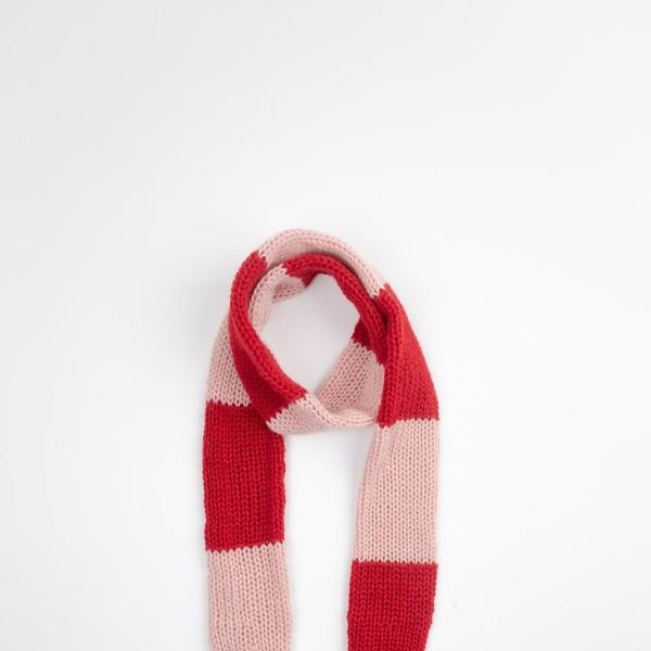 Pom pom muffler_ red