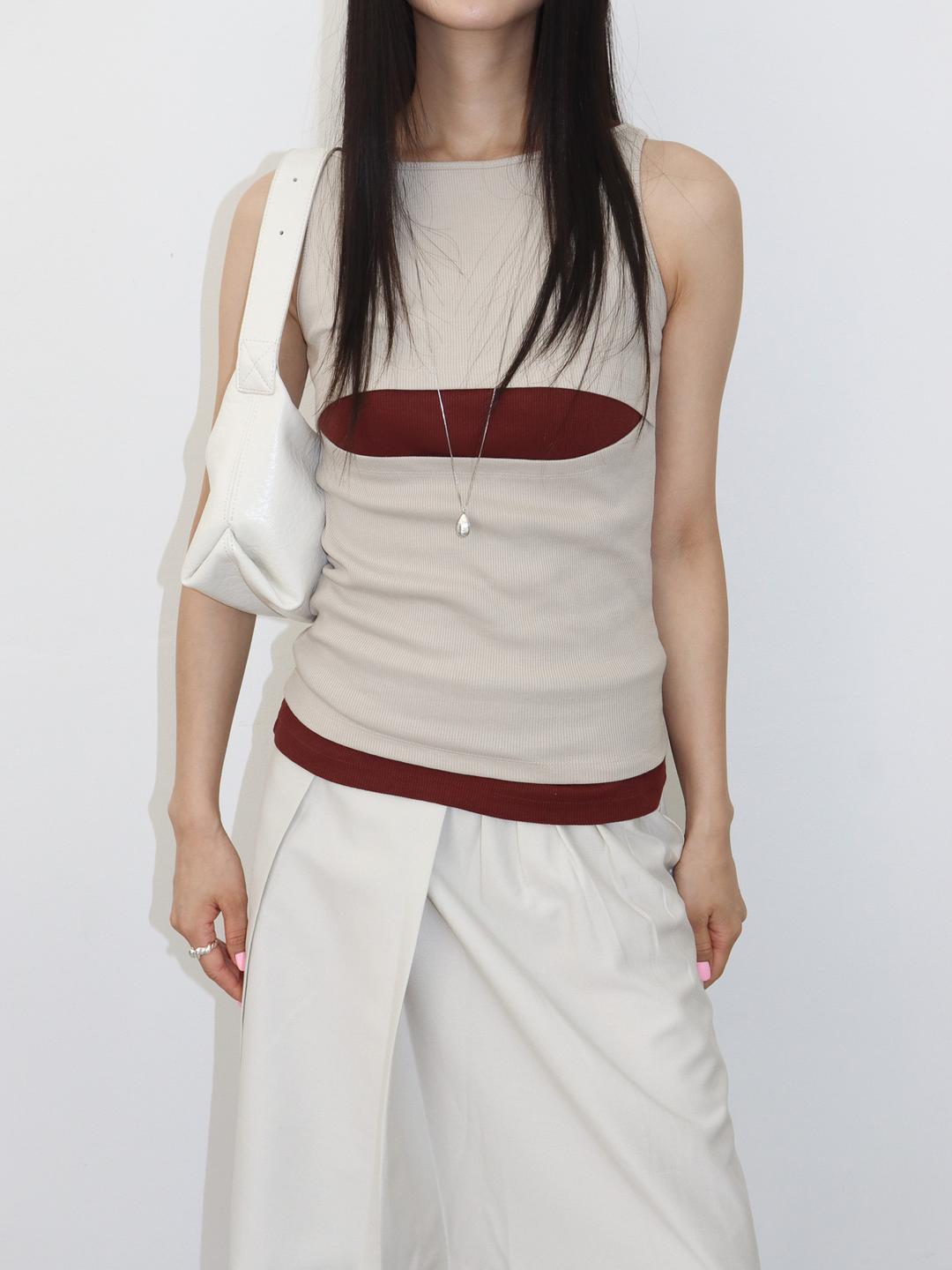 KIND SLIT SLEEVLESS (7COLOR)