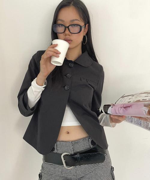 디망쉬(DIMANCHE) Spring Cotton Jacket (black) - 사이즈 & 후기 | 무신사