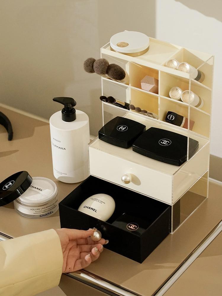 수심 미니멀 화장품 정리함 립 보관함 브러쉬 립스틱 진열대 투명 스토리지 박스 모던