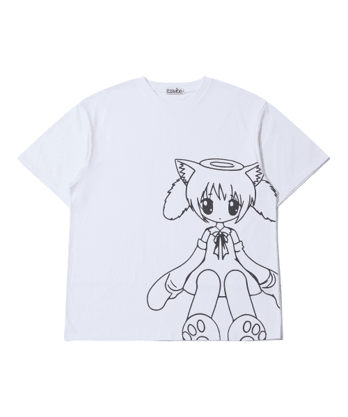 CAT GIRL T SHIRT - WHITE