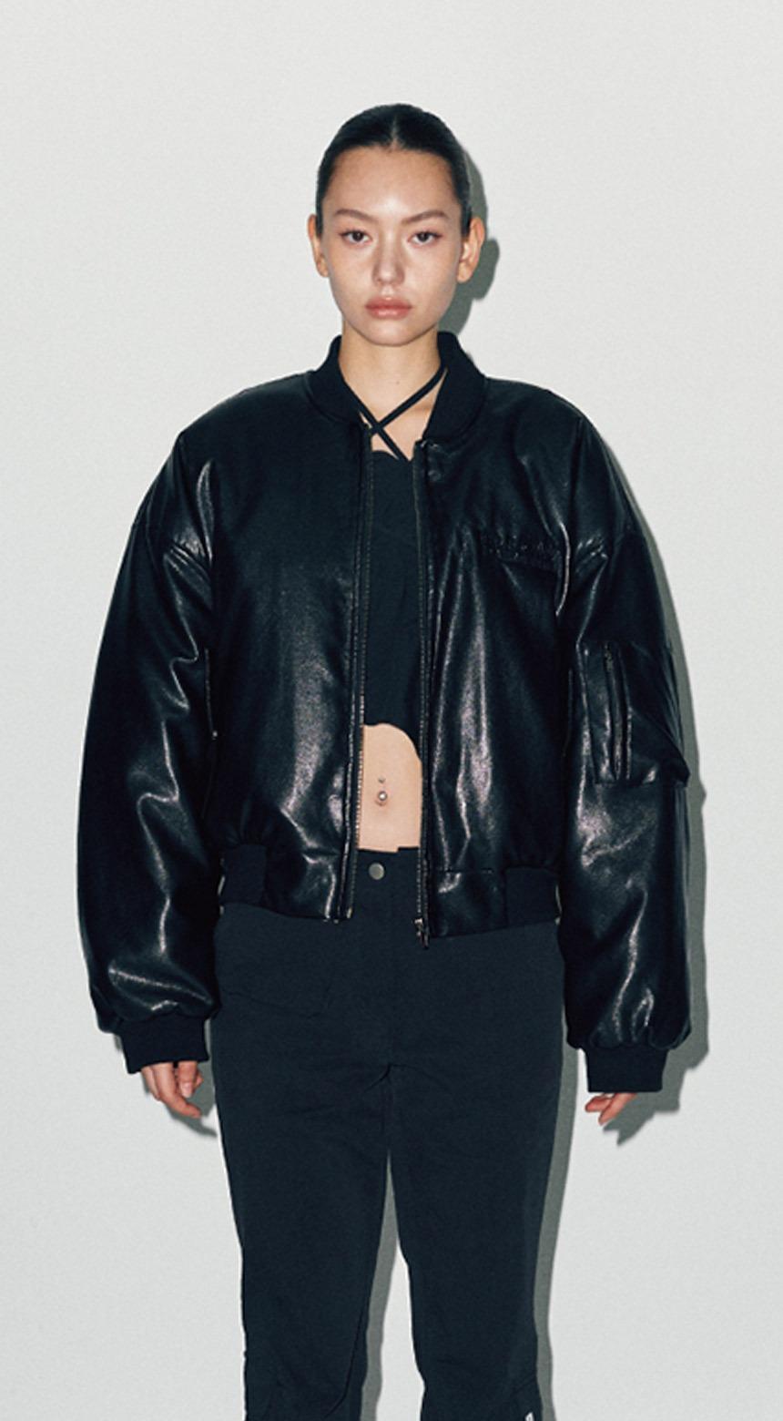 FAUX LEATHER SOFT PADDED MA-1