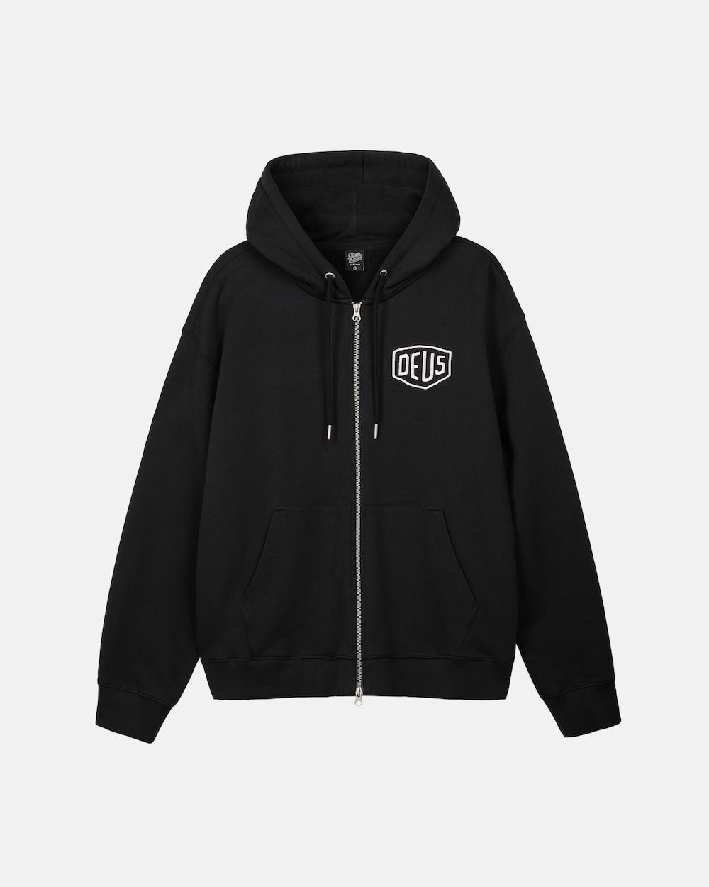 College Address Hoodie Zipup_Black