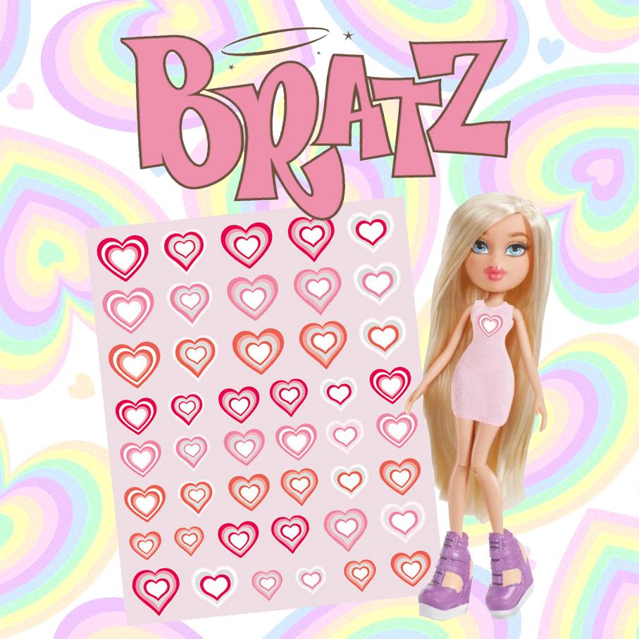 𝚔𝚒𝚝𝚌𝚑 𝚌𝚕𝚞𝚋 _ 90s 브랏츠 하트빔 스티커 💗