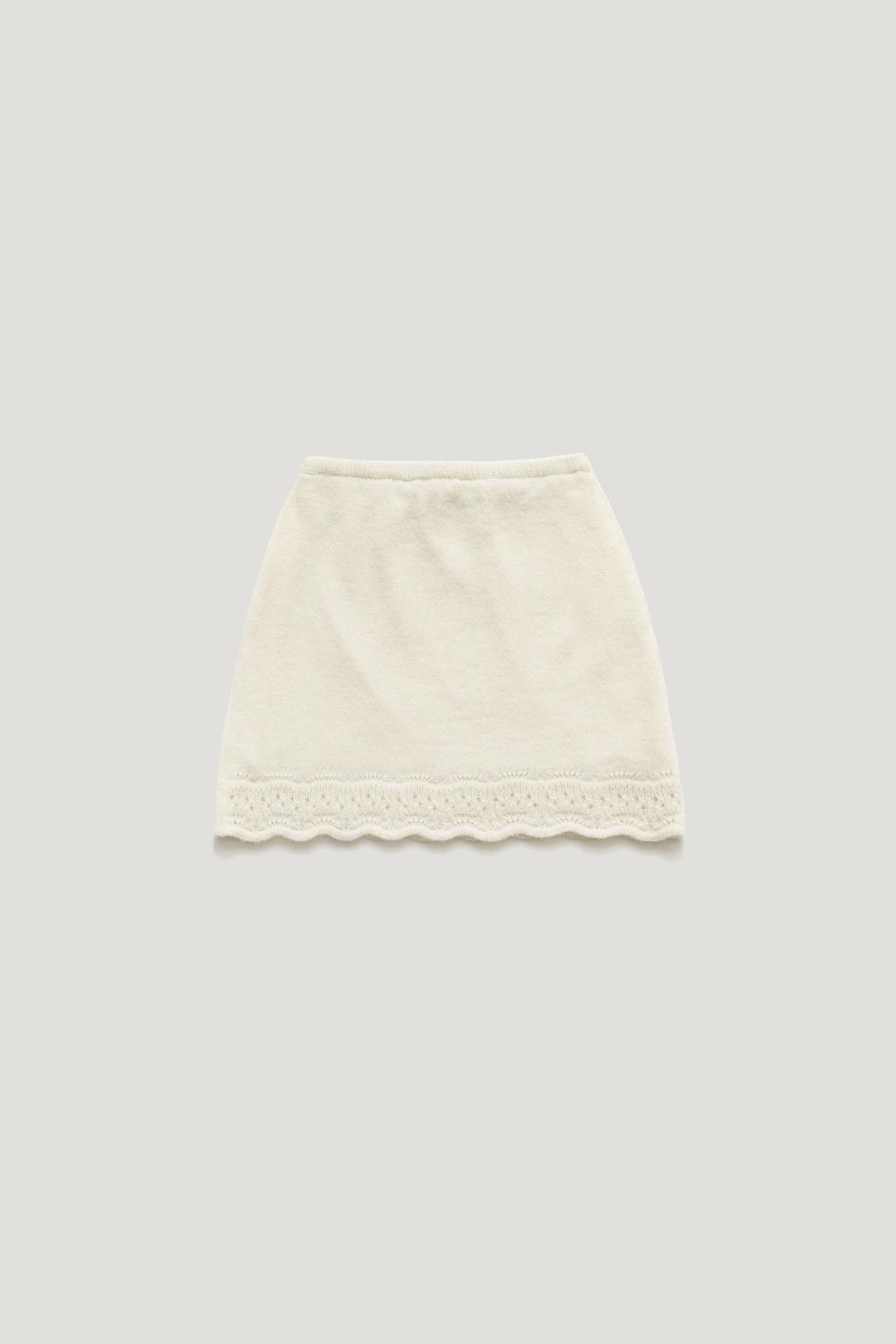 [ALPACA 11%, MOHAIR 12%] MUTE ALPACA KNIT MINI SKIRT_IVORY / ₩131,000