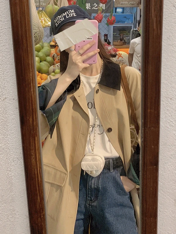 쥬드 카라배색 워크자켓