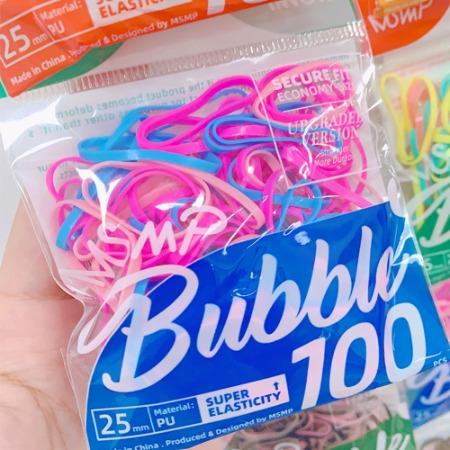 버블껌 형광 머리끈 100set