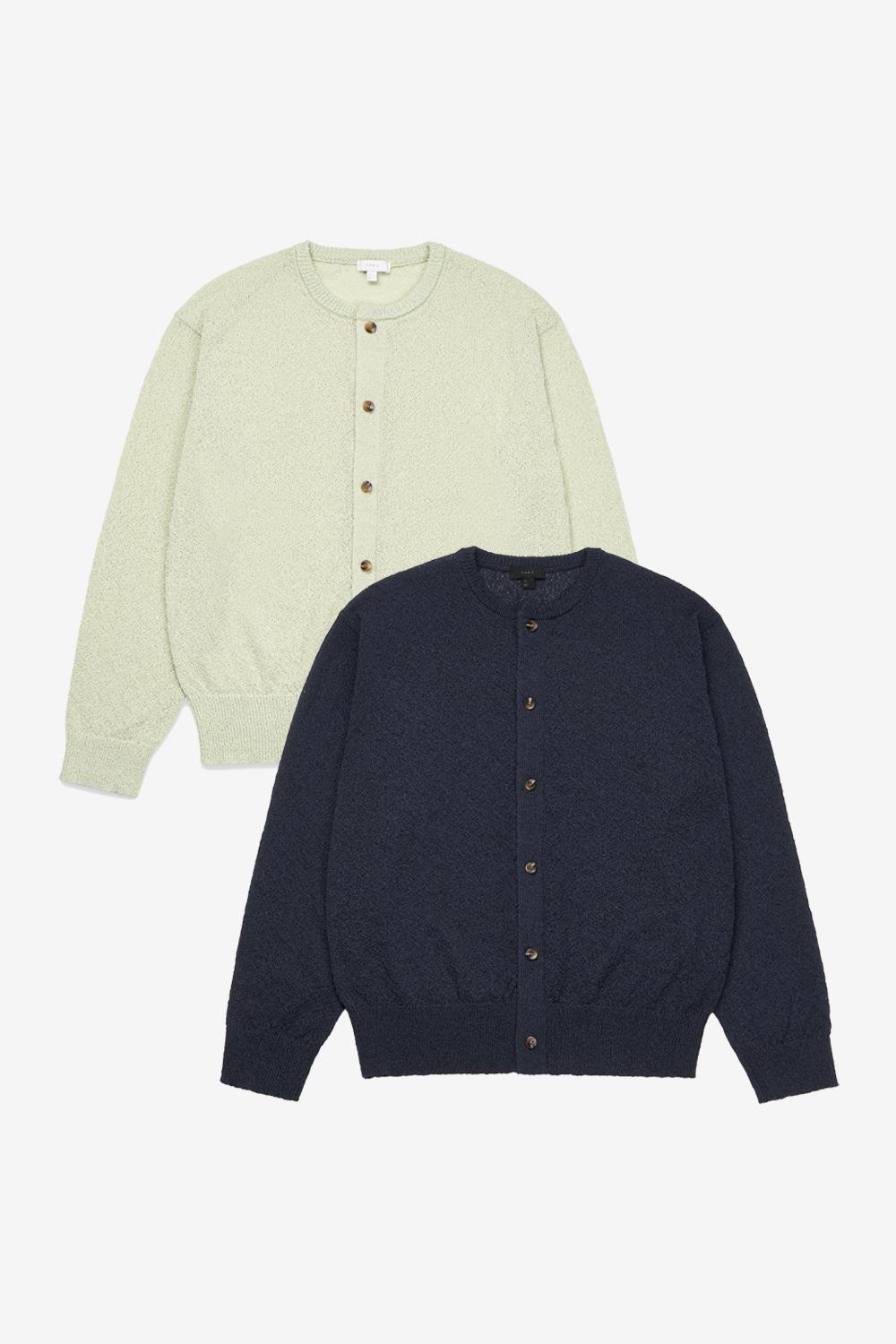 부클 라운드 가디건