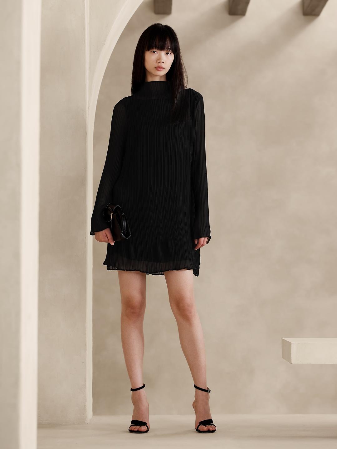 Delana Pleated Mini Dress