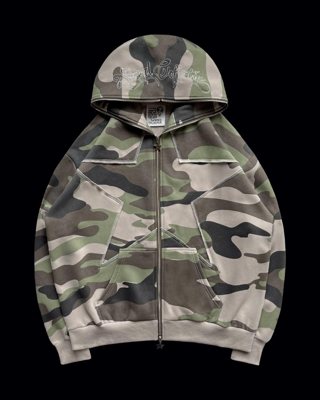 TERRITORY ZIP HOODIE KHAKI CAMO - XS