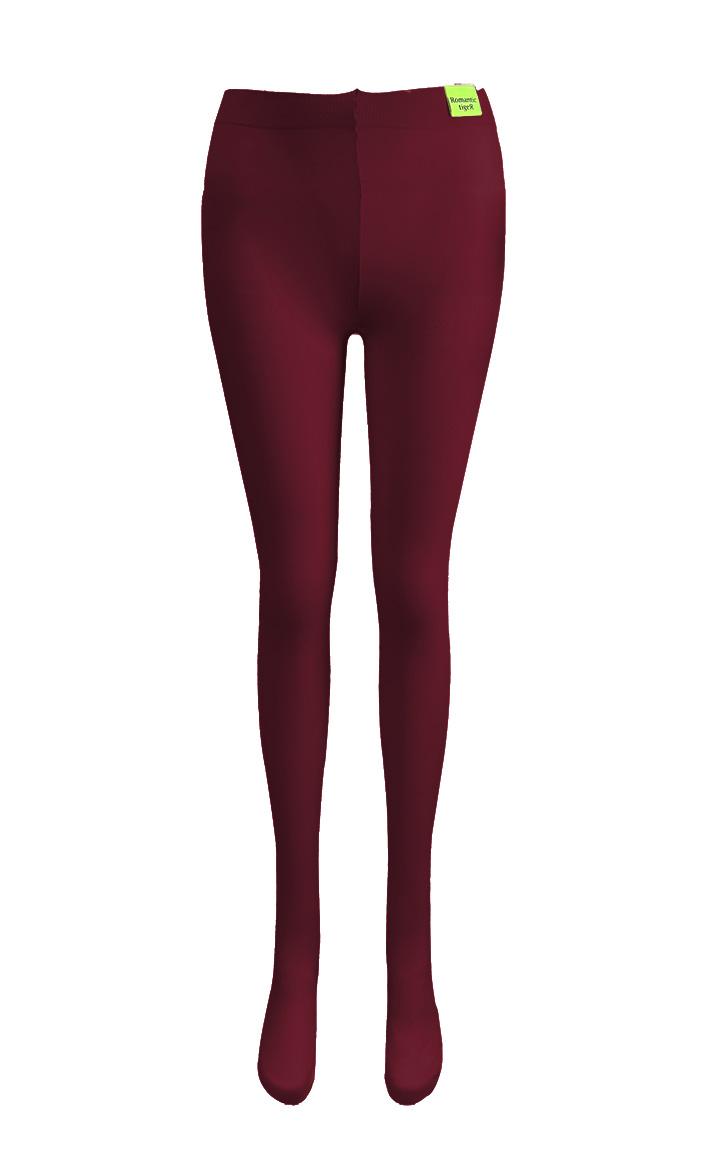 [tights] basic color tights burgundy