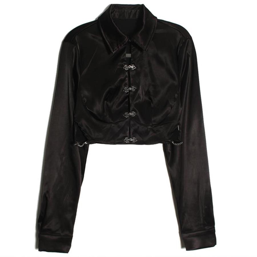 buckle crop shirt