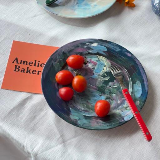 Night song 핸드페인팅 레터링가능 플레이트