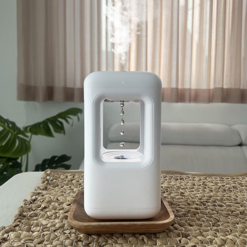 808 무중력 물멍 사각 초음파 미니 가습기 (사무실 원룸 독서실 무드등 사용 편리한세척)
