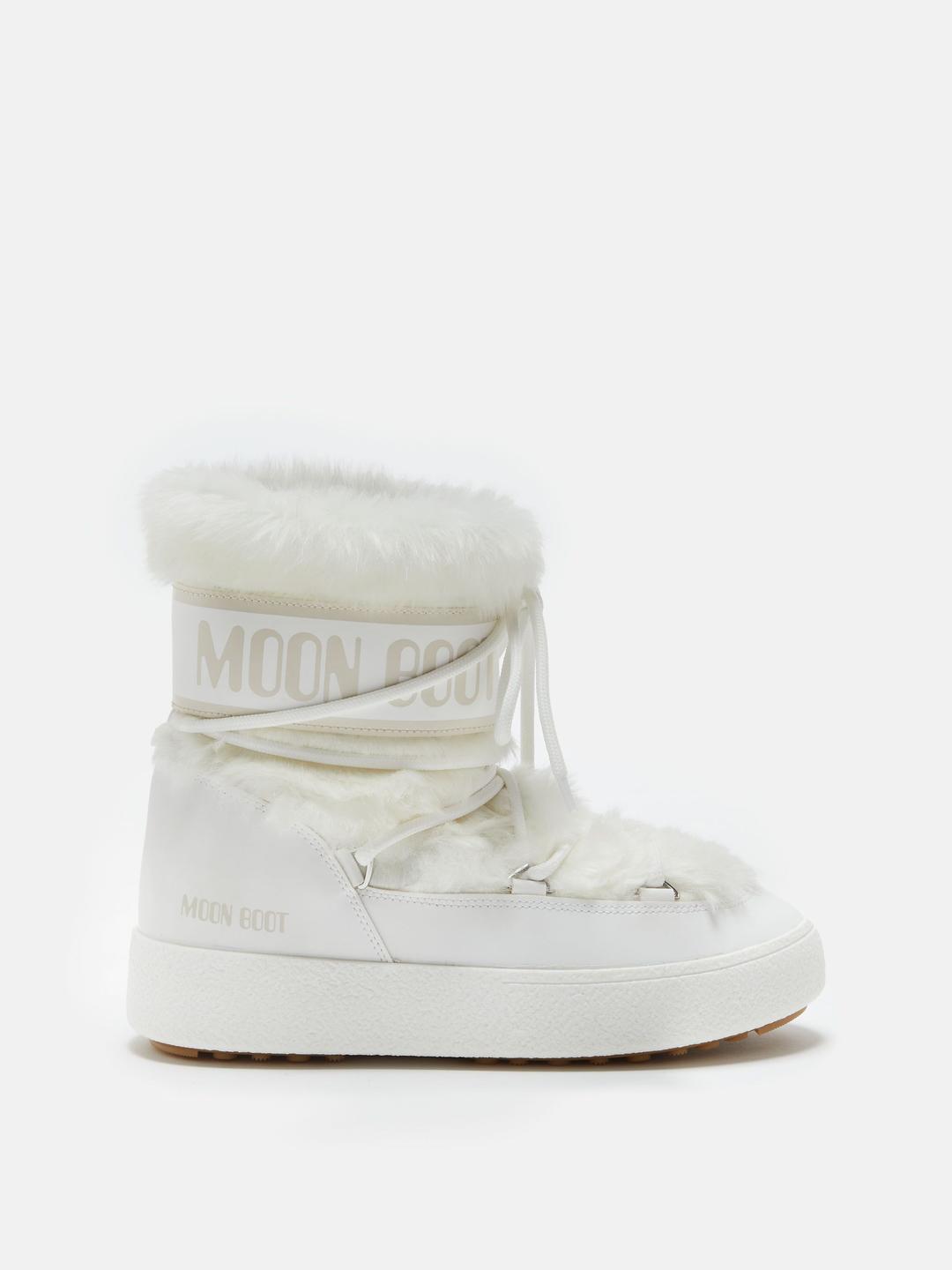 LTRACK TUBE FAUX-FUR WHITE BOOTS