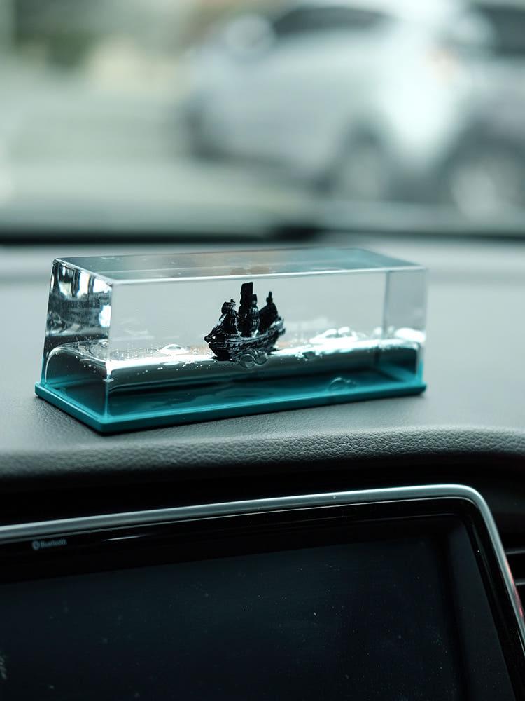 뒤집히지 않는 미니어처 배 장식