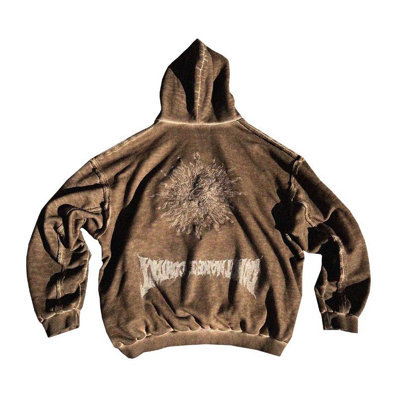 [11/17 금요일 19:00] Raw effect sweat hood_Burning brown