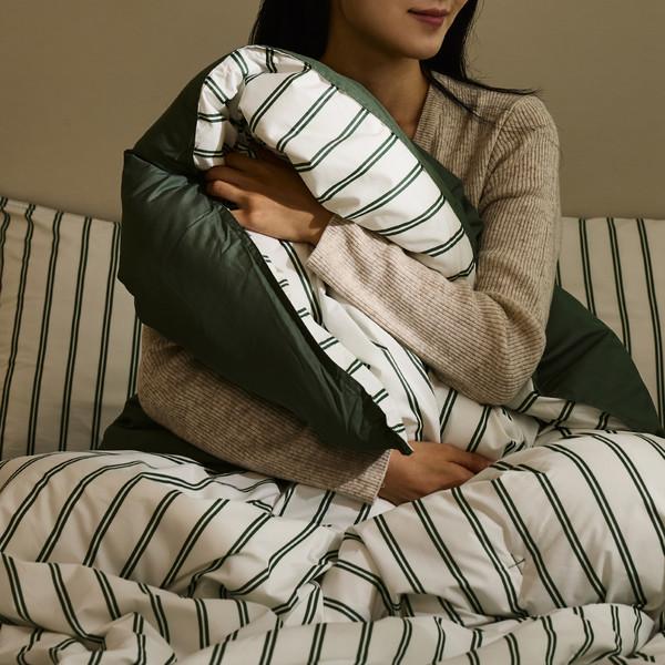 실키모달 알러지케어 차렵이불 풀세트 더블 그린