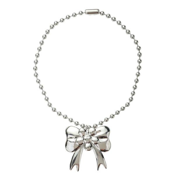 BIG RIBBON BALLCHAIN NECKLACE
