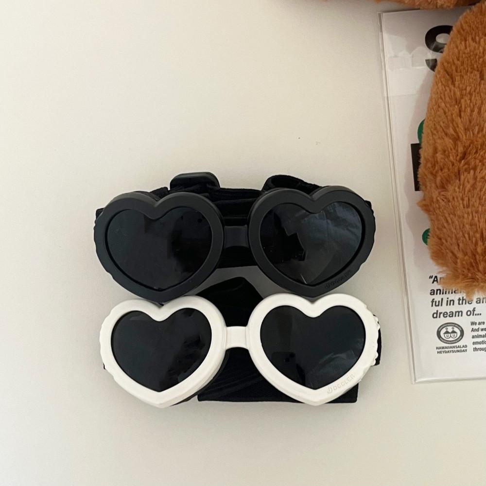 [펫피크닉] 댕댕이 하트 고글 (3colors) / 강아지 선글라스