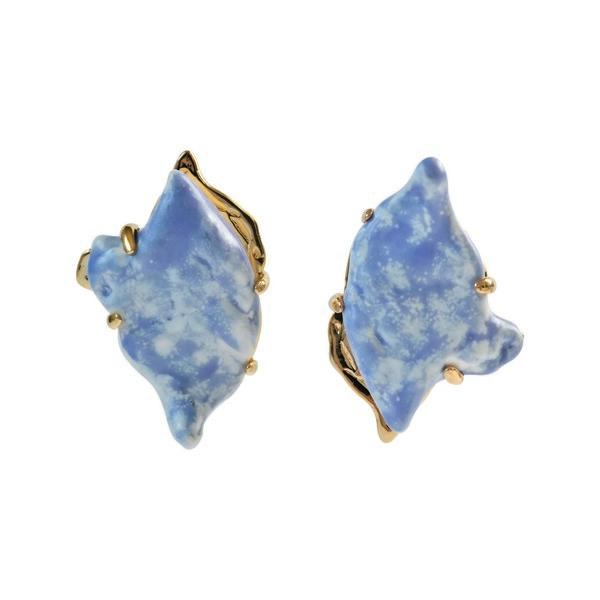 Artistic Gold earring_B(Blue)
