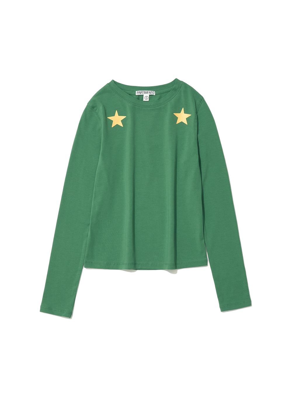 [WOMEN] AMORE 93 PRINTED LONG SLEEVE TEE_GREEN