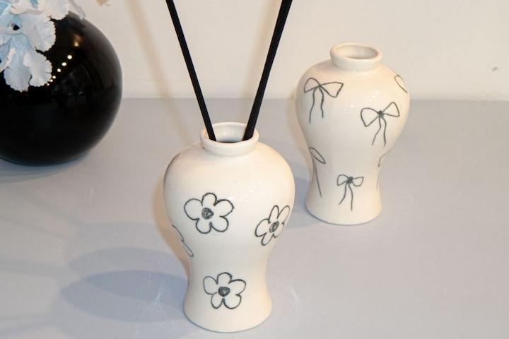 플라워 미니 매병 / 도자기 화병 / 디자인 화병 / 디퓨져홀더