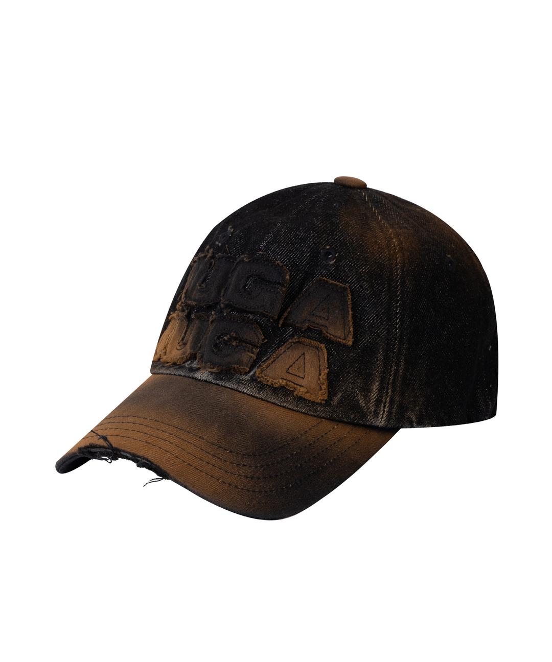 Washed Patch Ball Cap (Black)