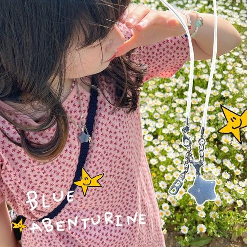 Star Necklace Filled With The Sky 하늘 무채색 검정 별 원석 목걸이