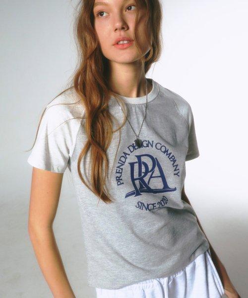 MAIN LOGO RAGLAN TEE GRAY