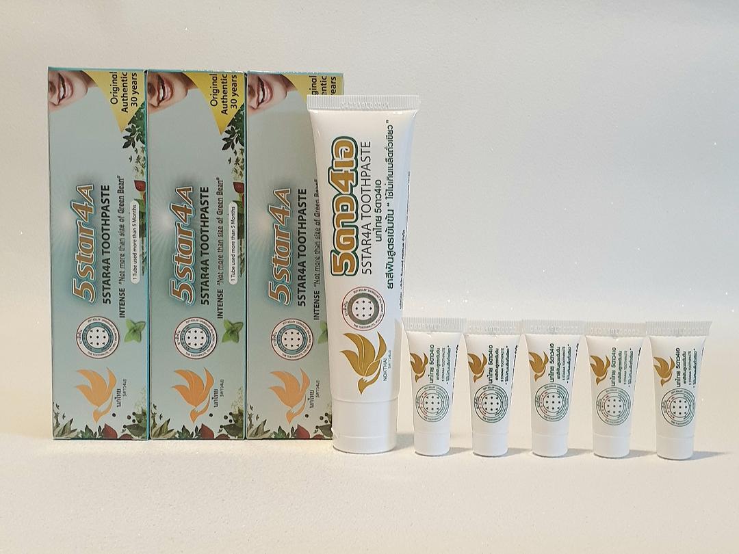 태국 콩알 치약 5star4A 파이브스타포에이 정품70g 3개+여행용8g 5개