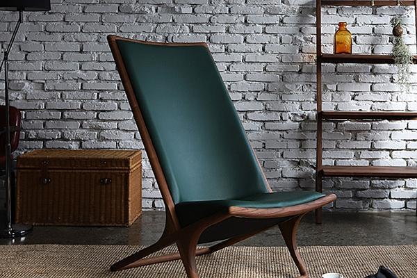 스칼렛 1인용 이태리 천연면피 가죽 월넛 원목 소파 CL322