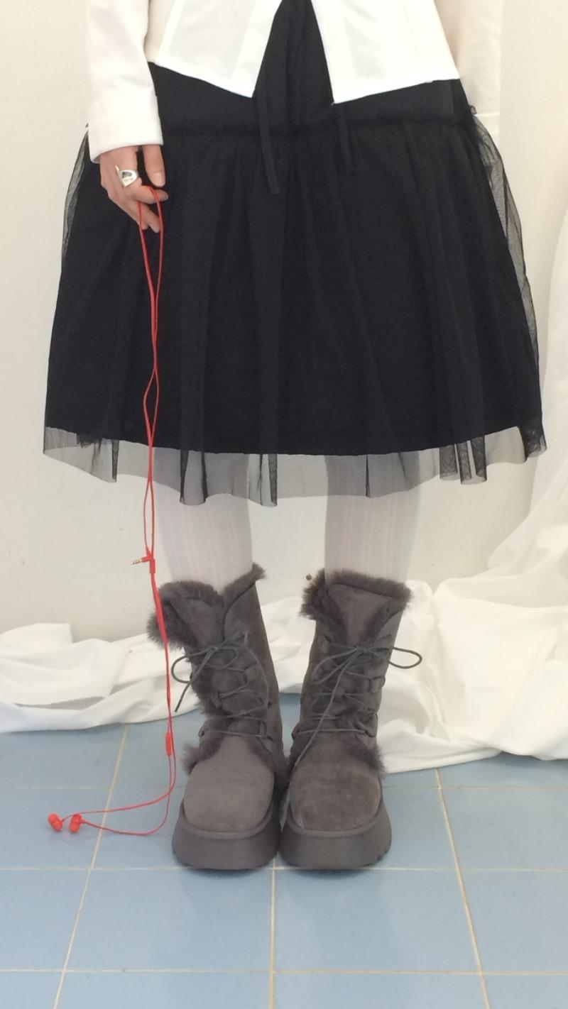 (3 C ᵒ l o🅡) 스웨이드 레빗 퍼 부츠