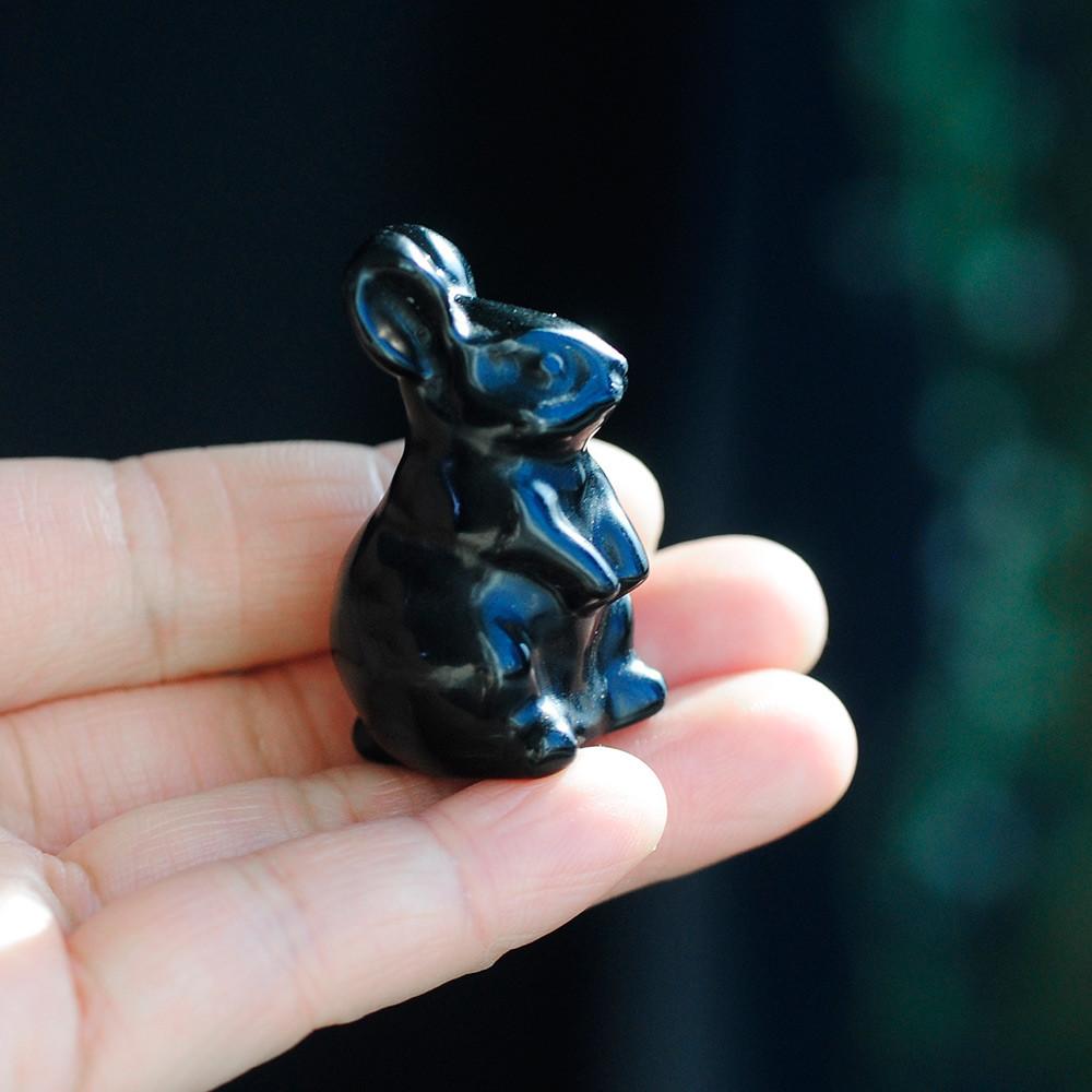 2023 계묘년 토끼띠 의미있는 천연석 장미수정 옥 흑요석