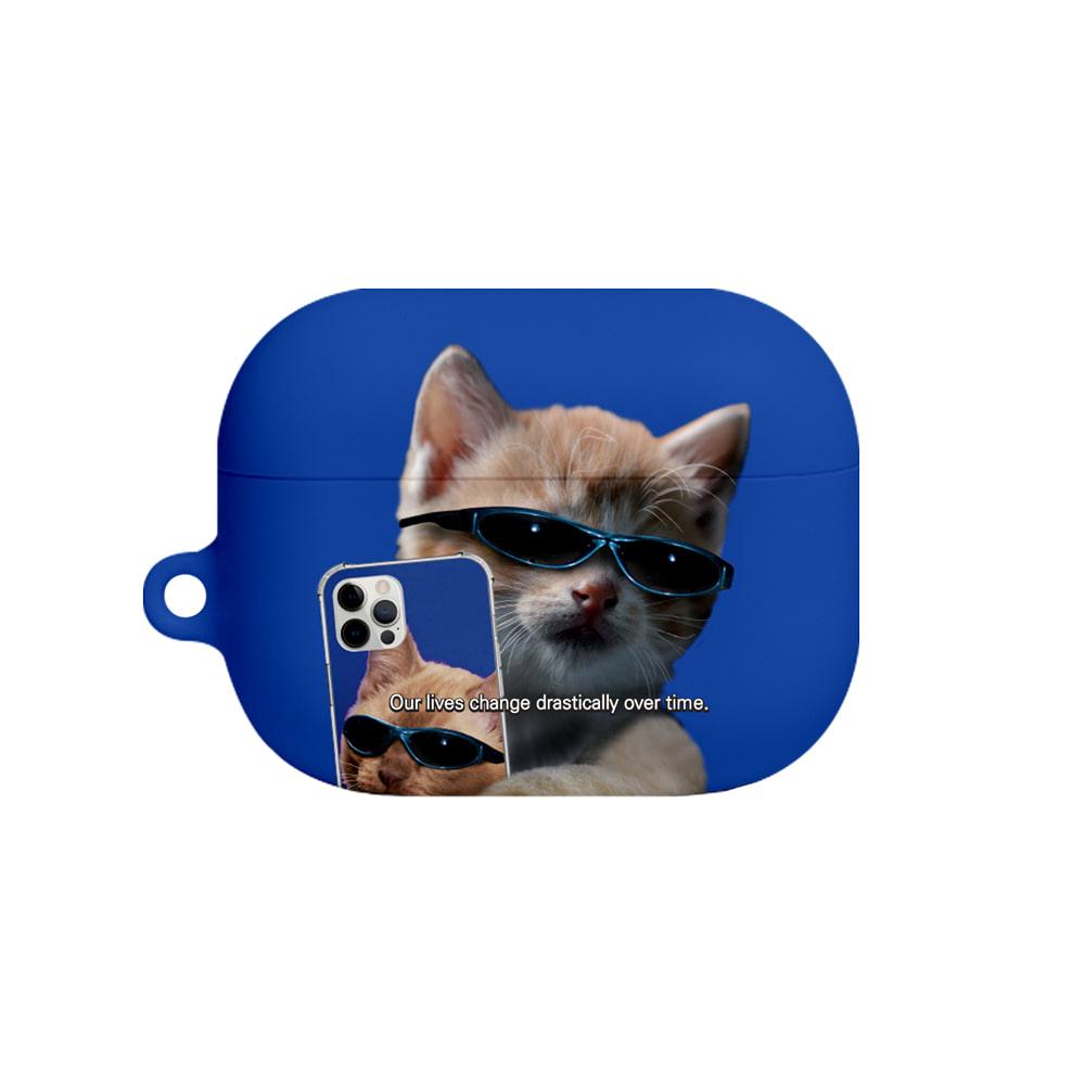 셀피 블루 캣 에어팟 프로2 하드 케이스