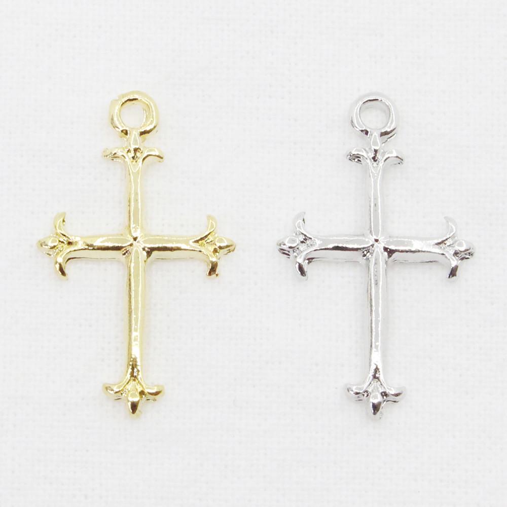 [1개] 한고리 엔틱 십자가 크로스 펜던트 13.5mmx22.5mm / 악세사리 재료