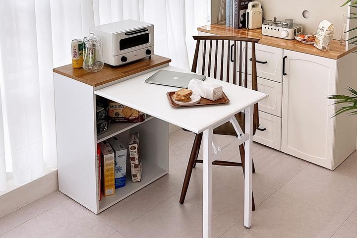 제크 다용도 접이식 식탁 렌지대 소형 2colors